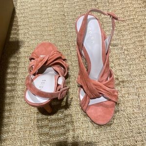 New without tags never worn Reiss size 40 orange suede strappy sandals